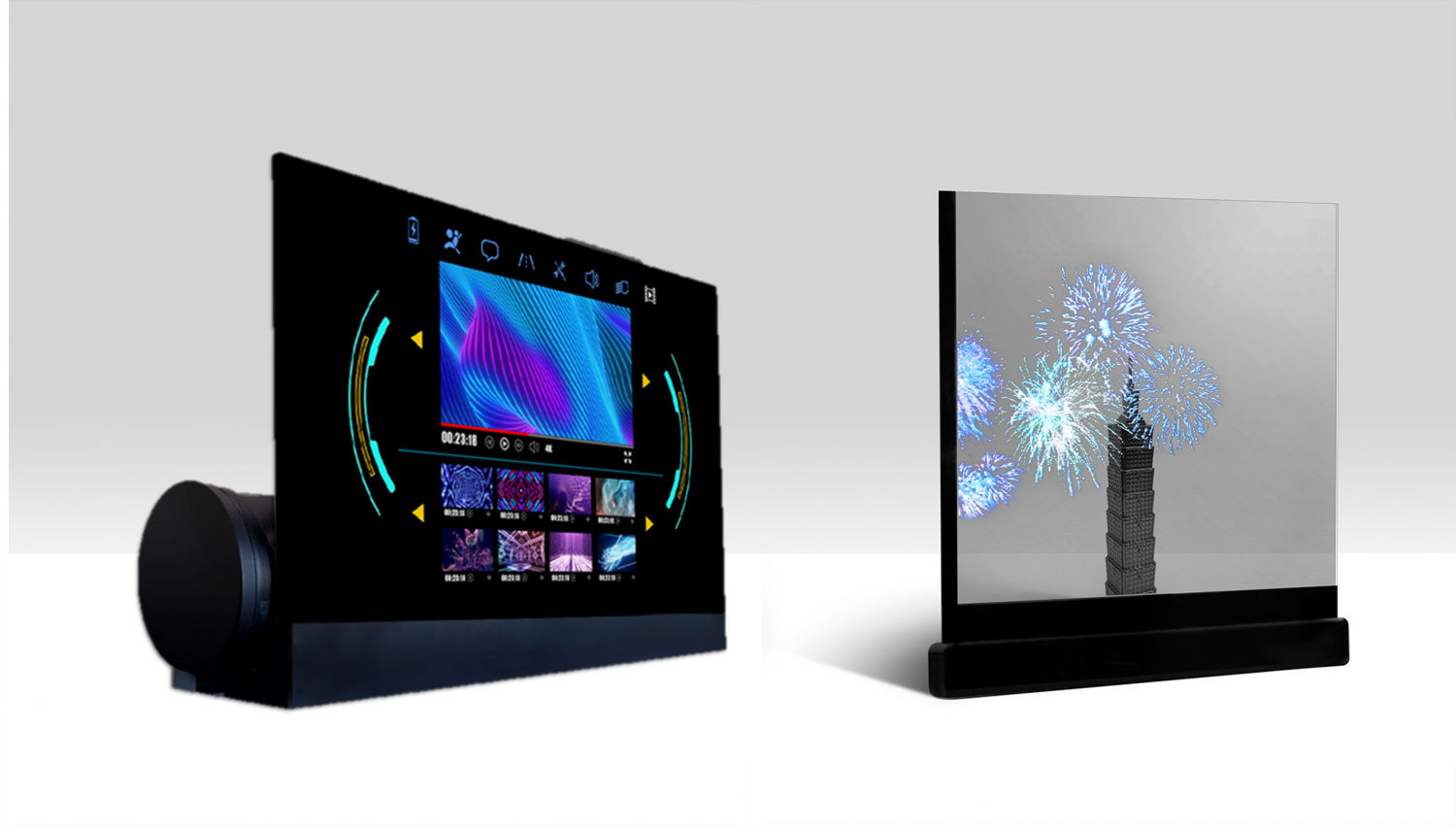 可捲式、折疊性、高透明